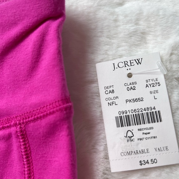SOLD - J. Crew Bike Short Pink Cotton Size Large - Picture 8 of 12